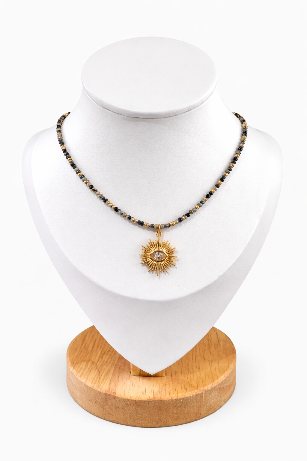 Collar de Cuentas con Jaspe Dálmata